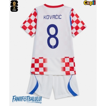 Croația Mateo Kovacic #8 Echipament de Fotbal Replică Mondial 2026 Copii Acasa (+ Șorturi)